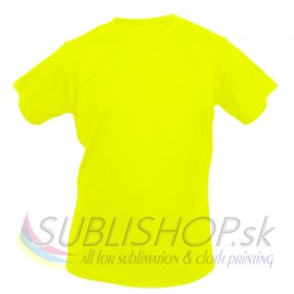 Tričko Sublishop detské Safety Yellow