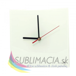 Sklenené hodiny štvorcové 20 x 20 cm