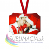 Plechový vianočný ornament - dekoratívny obdĺžnik