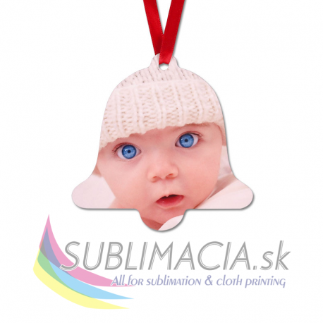 Plechový vianočný ornament - zvonček