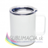 Nerezový hrnček s vekom biely 300ml