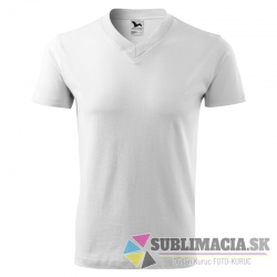 Pánske tričko V-NECK-biele S