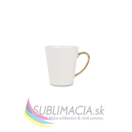 White mug with silver rim