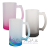 Glass tankard with frosted gradient