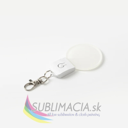 Farebný LED akrylový prívesok na kľúče – kruh