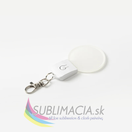 Farebný LED akrylový prívesok na kľúče – kruh