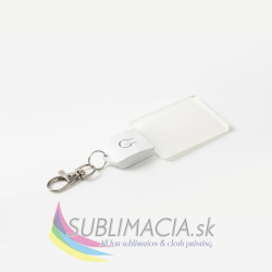 Farebný LED akrylový prívesok na kľúče – obdĺžnik