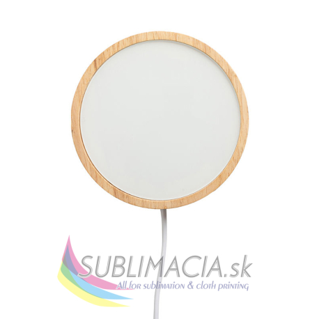 Drevená LED svetelná základňa – kruh
