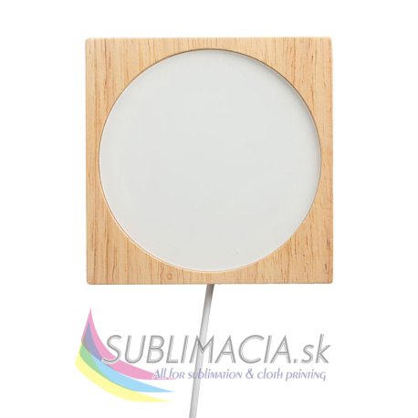 Drevená LED svetelná základňa – štvorec
