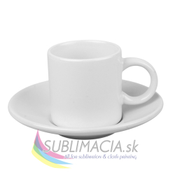 Sada 6ks biely hrnček espresso 90ml s tanierikom