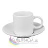 Sada 6ks biely hrnček espresso 90ml s tanierikom
