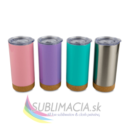 Oceľový termohrnček 500ml s korkovým dnom