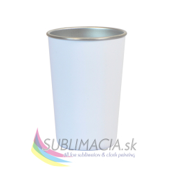 Biely hrnček polywrap matný s nerezovým vnútrom