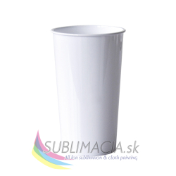 Polymérový pohár biely lesklý
