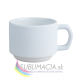 Biela matná šálka 170ml s bambusovou podložkou