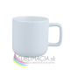 Biely hrnček Dora 400ml s bambusovým vekom/podložkou