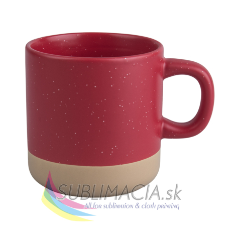 Farebný hrnček s bodkami 330ml a hnedým dnom