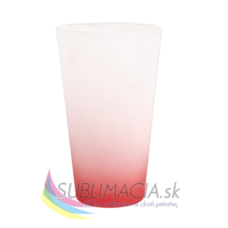 Sklenený matný latte hrnček 450ml s farebným prechodom