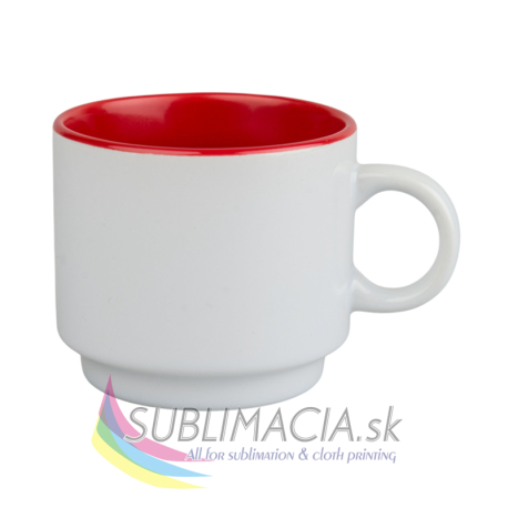 Biely hrnček Aura 250ml s farebným vnútrom