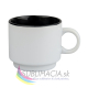 Biely hrnček Aura 250ml s farebným vnútrom