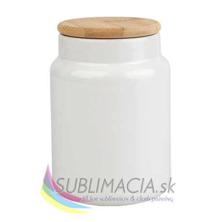 Malá keramická nádoba s bambusovým viečkom