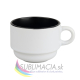 Biely hrnček Solo 170ml s farebným vnútrom