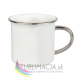 Biely hrnček Táborník 250ml s farebným lemom a uškom