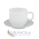 Sklenená šálka matná 125ml s tanierikom
