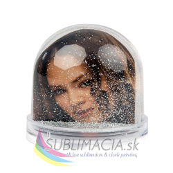 Ťažítko polguľa so striebornými trblietkami
