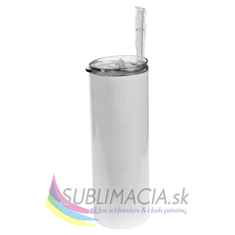 Termohrnček 600ml biely so slamkou