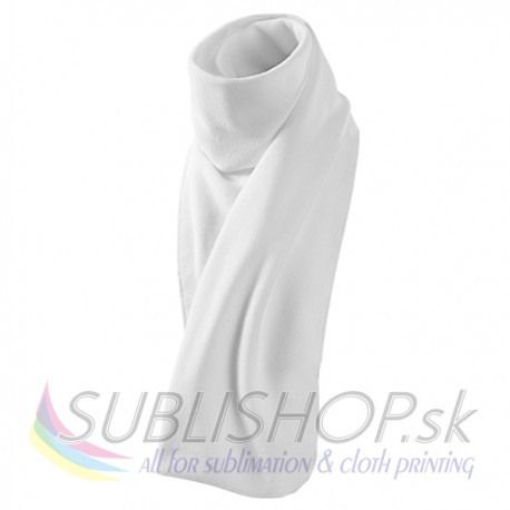 Šál scarf fleece-biely 155 x 25 cm